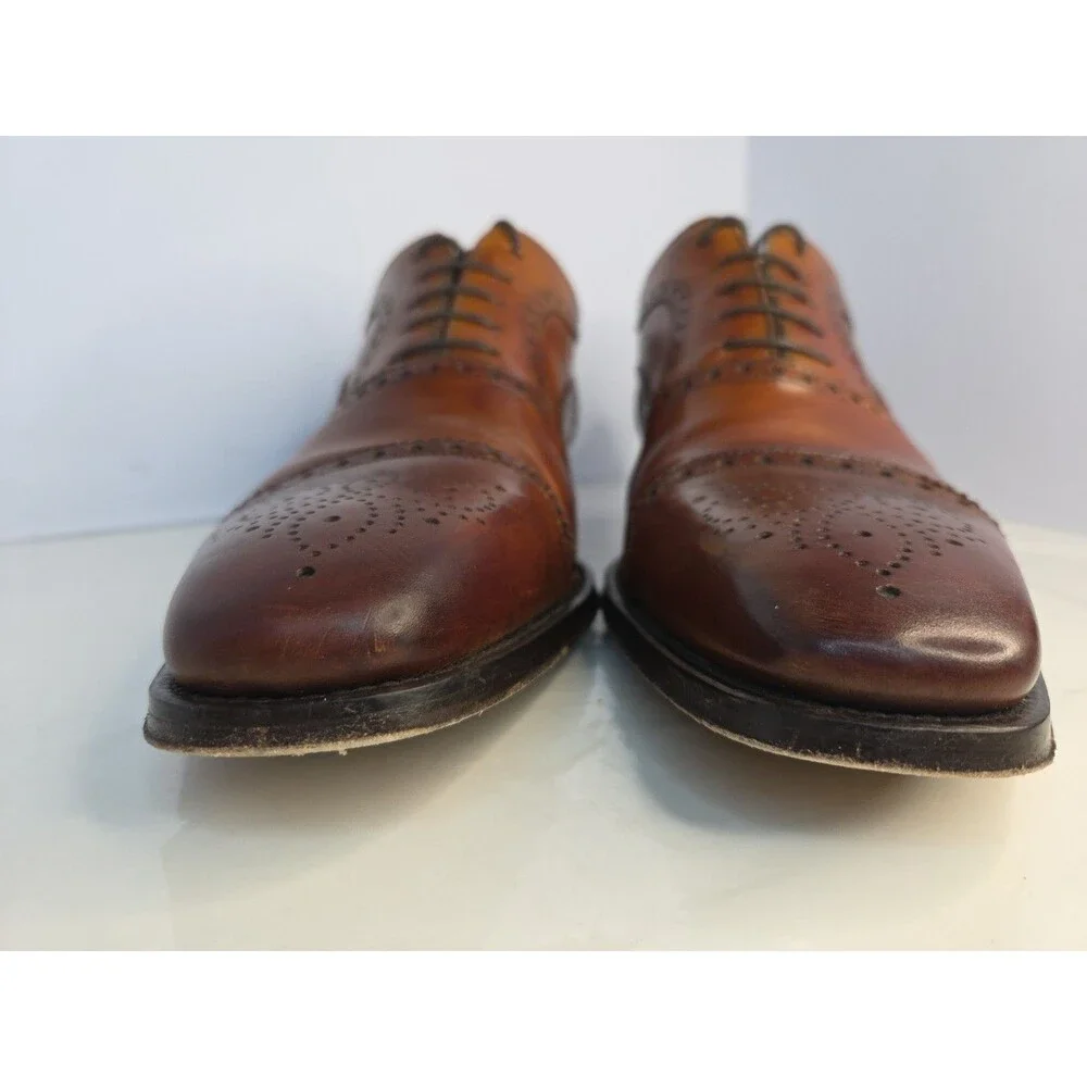 Magnanni Brogue Medallion Cap Toe Oxford Torba Men's Dress Shoes 12 M 13975 EUC